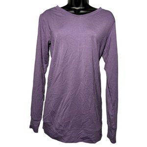 BCG Lavender Purple Activewear Long Sleeve Tunic w/Thumbholes Sz S